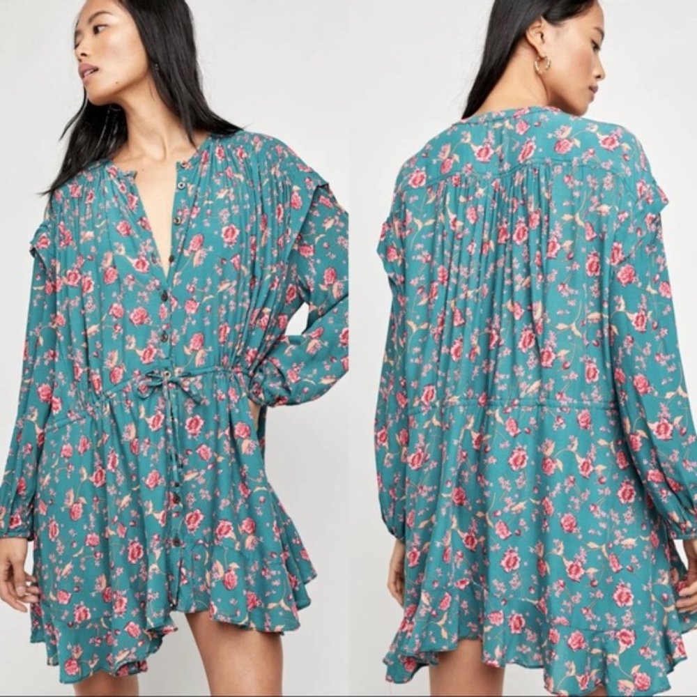 NWT Free People Flower Fields Mini Dress
